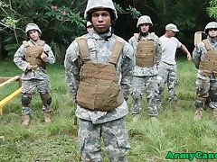 Hunky black soldiers fine ass drilled outdoor