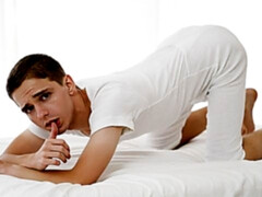 Young Mormon boy Zach Brenton gets gaped by a beefy daddy here