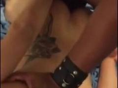 Big black dick fucks white bf ass