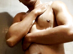 Ron solo in bathroom