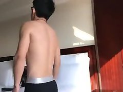 kinky oriental boy undresses Down And Jerks His weenie