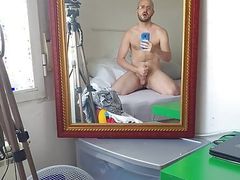 Jerking in front of the mirror