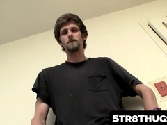 Str8Thugs.com - Bearded Yankee twunk Apollo Delion's strenuous rock hard milking sesh