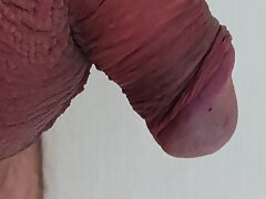 Purple cock bondage