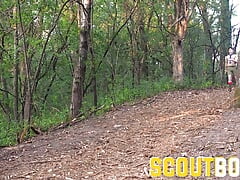 ScoutBoys Cole Blue barebacks twink Ian along outdoor trail