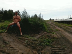 Walking Nude Outdoors And Jerk Off