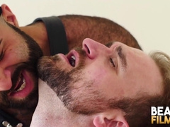 Tattooed Furry Hunks Tossing salad and Railing