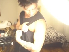 Hunk masturbation, 60 fps, verbal masturbation