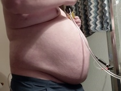Extreme gay belly inflation as nearly two gallons of water fill up the stomach