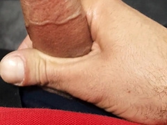 Masturbating a manhood to jism