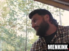 Beefy Heath Halo trains Brody Fox as his new rope bondage cabin toy