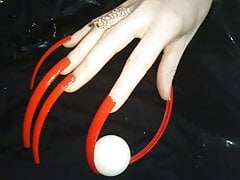 Lady L sexy extreame red nails (video short version)