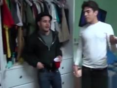 Kinky college guys have hardcore anal sex in the dorm room