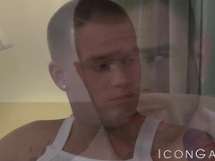 Gorgeous blonde Brandon Wilde is seduced and hammered by Nick Sterling