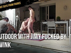 Outdoor with Jimy fucked by twink 18 YO