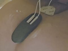 Chastity and Anal Plug at work with Estim