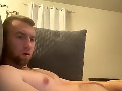 Str8 Dude Strokes on Cam while GF is at Work