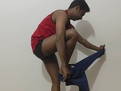 Intense solo masturbation session with a massive black cock part 1