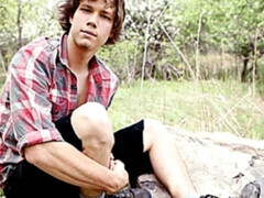 Solo masturbation with a huge cumshot from Justin LeBeau