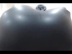 Inflating Huge Inflatable Latex Suit
