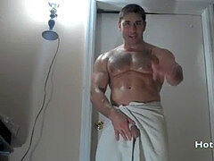 Straight big balls cum while conversing about boinking damsels!