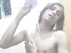 Full nude body showing in bathroom India desi cross dresser village shemal gay