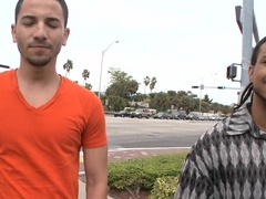 Taut Lovely Bum's tight ass gets drilled by two studs