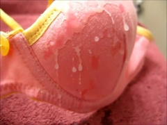 Neighbor girl`s rainbow bra