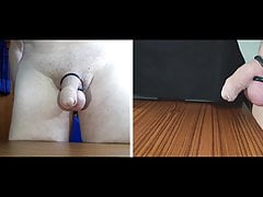 I jerk off with an electric toothbrush on my cock and I cum