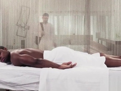 White gay massages and fucks his bbc black gay customer