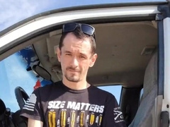 Nude and Nutting on my sack in Public!