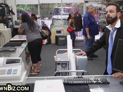 Hairychests pawn enjoy anal invasion in the supermarket office with proprietor