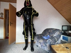 Full Try On Latex Inflatable Cyborg Hazmat Suit