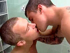 peeing thirsty twunks shower and ass drill in the bathroom