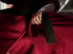 Well-dangled young guy jacks off while editing porno