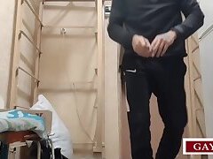 Russian Prisoner swearing and jerking