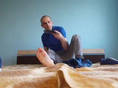 For Feet Lovers. Shoes Socks And Feet. Showing Bare Feet.quality 4k