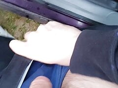 Pissing in car again