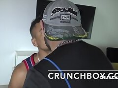 the latino slut RUDALO fucked bareback and creampied by Jess ROYAN for Crunchboy in Barcelon