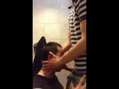 University Bathroom Face Fucking and Cum Swallowing
