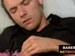 Rugged Twink Ethan Storm took off his shoes and socks to suck his toes in front of th