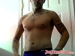 Hung amateur dude jerks off and drizzles jizm on his friend