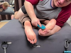 Bear Daddy Matt Wraps Sub Ryder And Tickles His Bare Feet