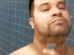 First time shaving my pubic hairs in the shower