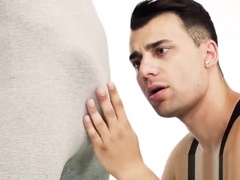 Handsome Nick Vargas fed dick before raw anal penetration