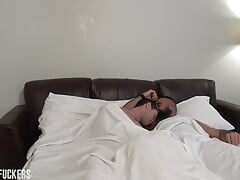 Hairy Boyfriend Wakes His Man with Big Uncut Dick