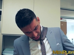 Suited Mick Stallone slides his dick in and out into the hole of Dani Robles