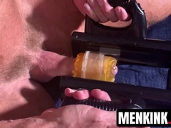 Blistering hot adult Dallas Steele treats his penis with nice FLESHLIGHT WANKING