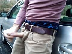 Hot jerking in my car and parking lot, sagging, boxers jeans