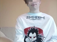 fellow guzzles jizz from a used love glove